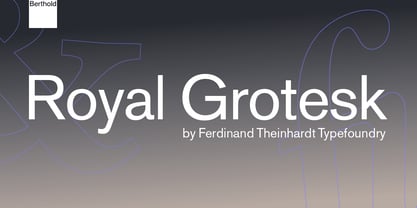 Royal Grotesk W1G Fuente Póster 1